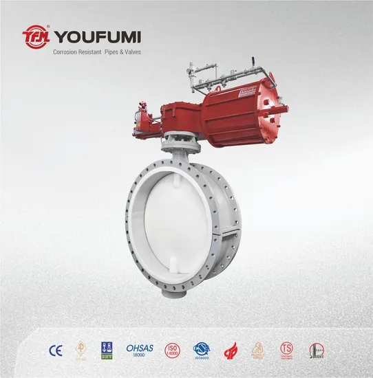 Manual Midsplit CF8 Lined PFA Ball Valve